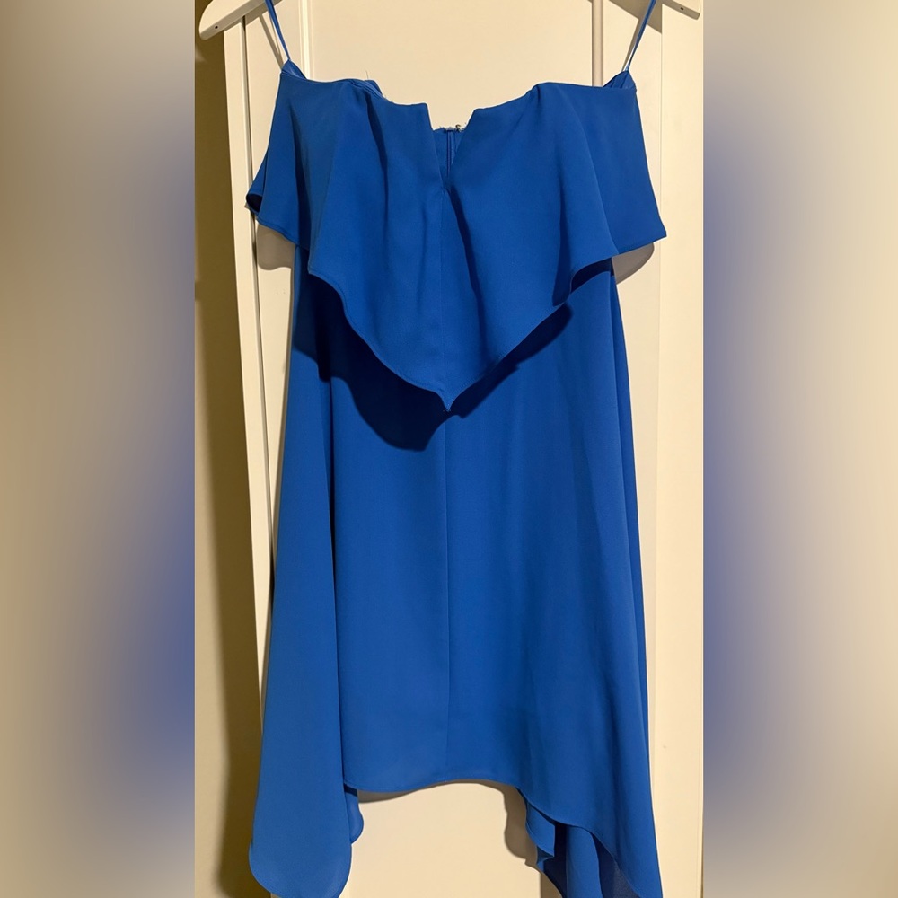 Express Strapless Blue Dress